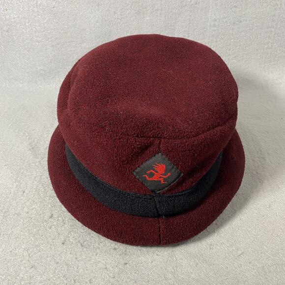 Vintage Shred Alert Red Beanie Hat Cap Fleece Winter Ski Snowboard - Picture 1 of 5